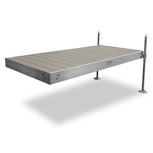 8 ft. Straight Gray Composite Decking/Alum Dock Extender Package for DIY Dock Designs for Boat Dock Systems
