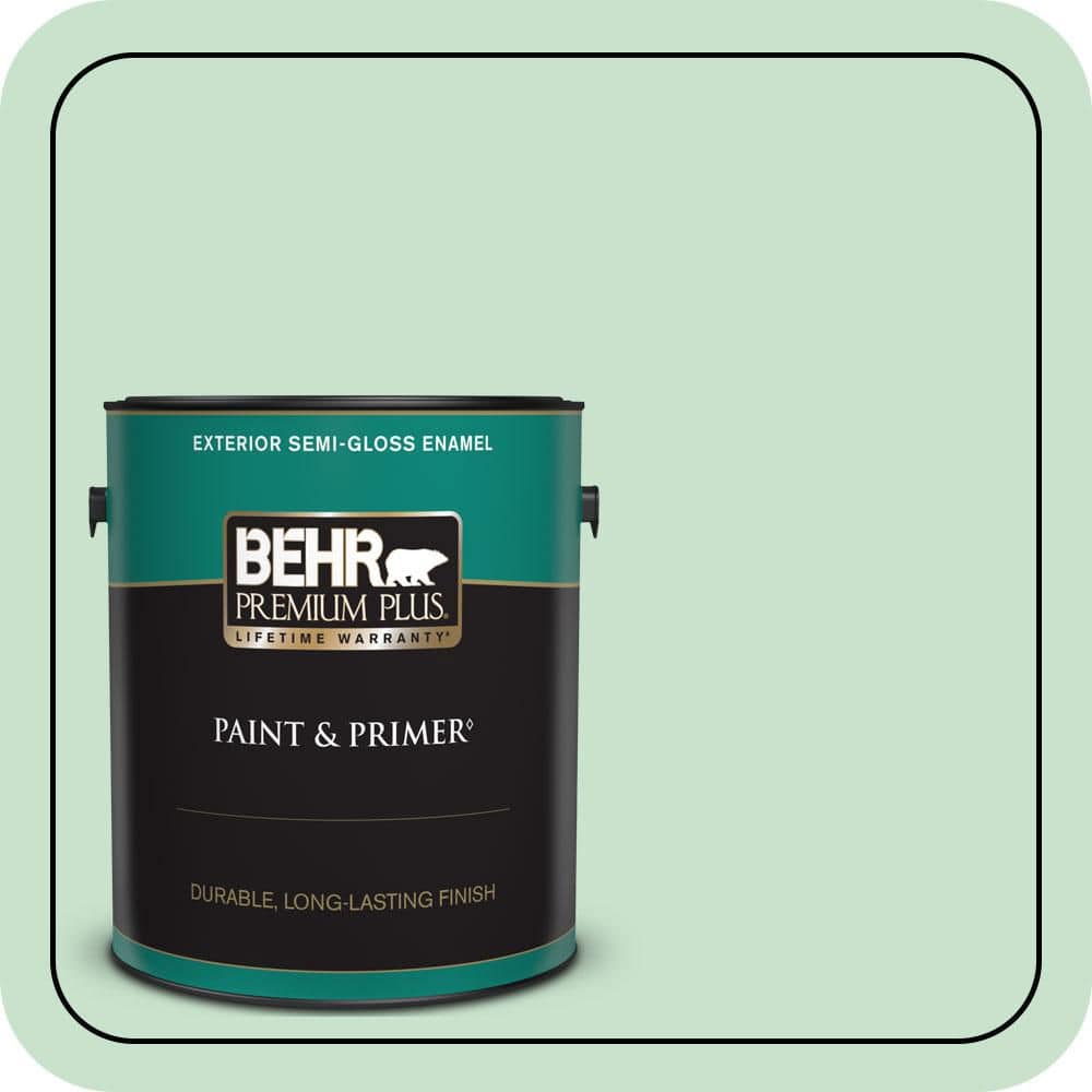 1 gal. #M410-2 Wishful Green Semi-Gloss Enamel Exterior Paint & Primer price history on PriceWatchPro
