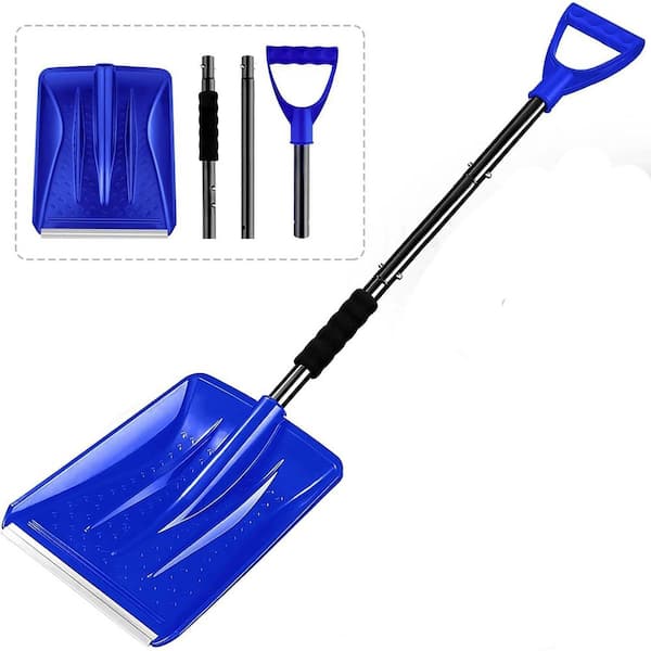 Misopily 42.5 in. Aluminum Handle Aluminum Snow Shovel, Portable