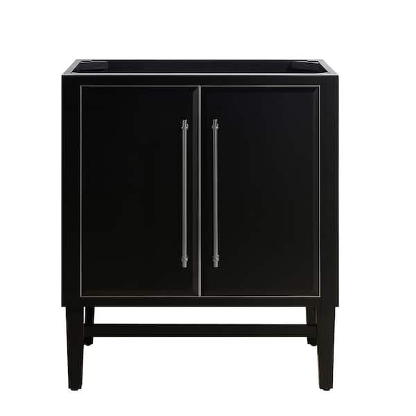 Avanity Mason 30 in. Bath Vanity Cabinet Only in Black with Silver Trim
