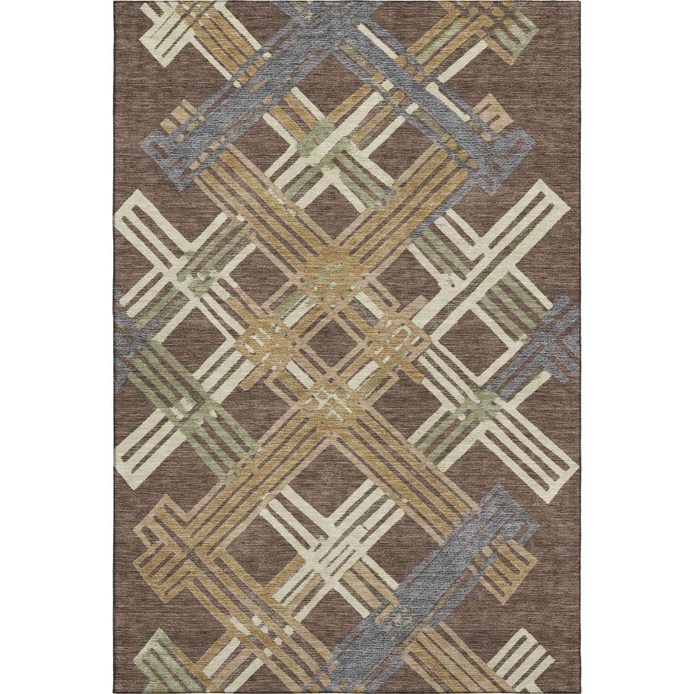 Mayfield Premium Machine Washable Abstract AMF2452 Chocolate 10 ft. x 14 ft. Area Rug price history on PriceWatchPro