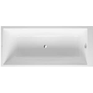 DuraStyle 66.88 in. Acrylic Rectangular Drop-in Bathtub in White