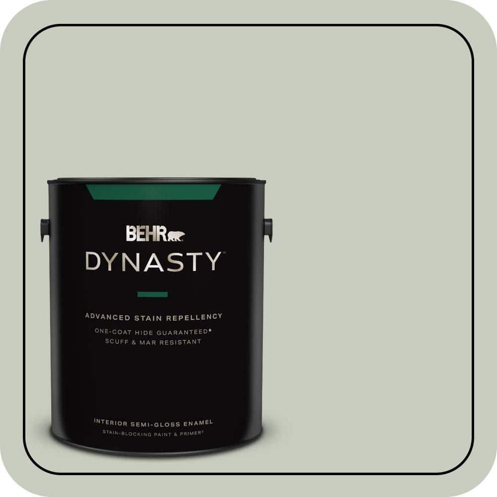 1 gal. #PPL-80 Dynasty Celadon Semi-Gloss Enamel Interior Stain-Blocking Paint & Primer price history on PriceWatchPro