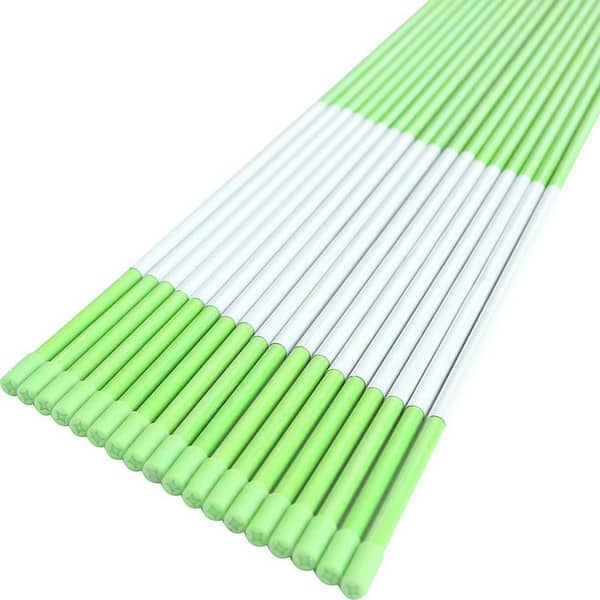 20 Pack Driveway Markers Snow Stakes 1/4Inchx 4FT  Long Green Reflective Markers 