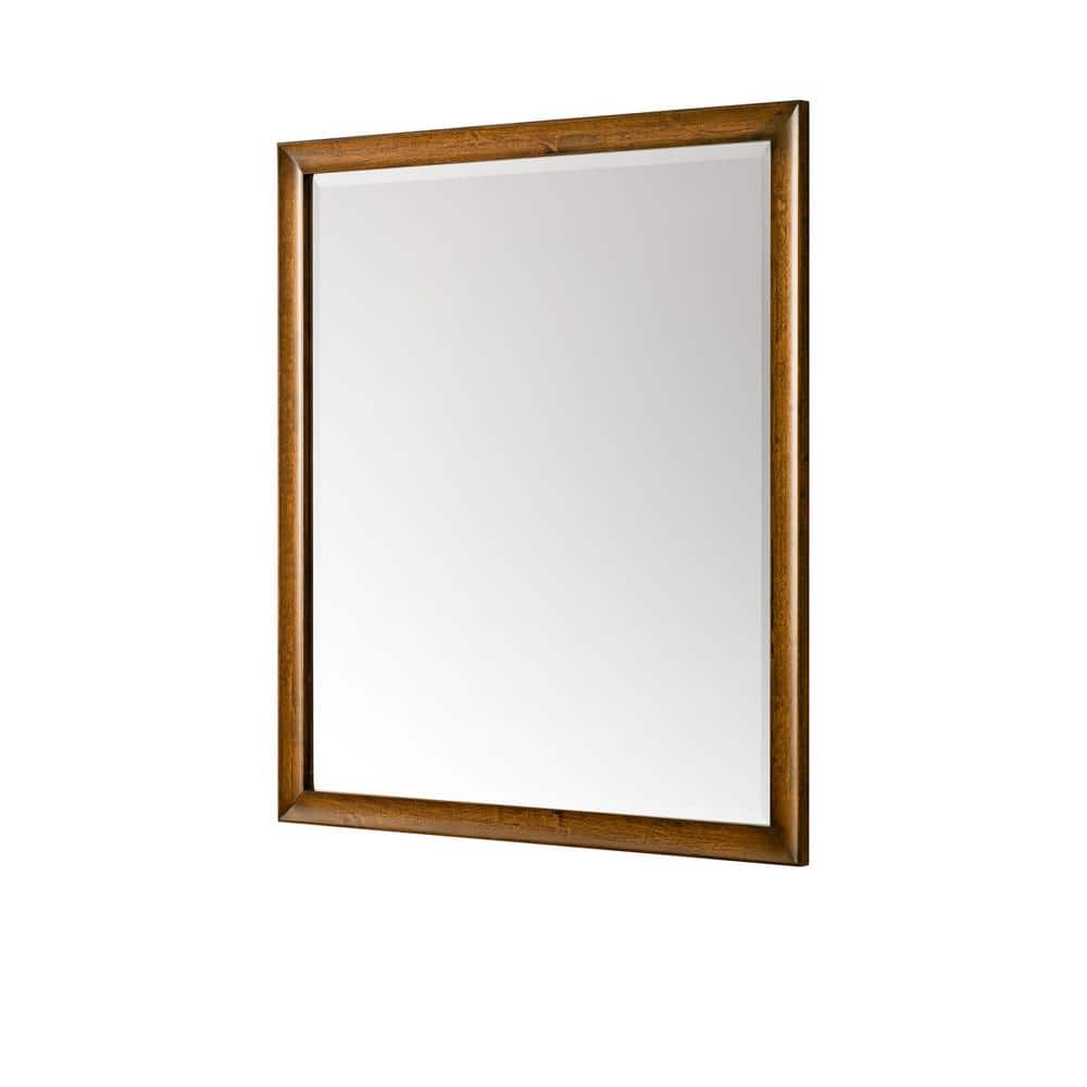 Natural Walnut Rectangular Wood Framed Mirror, 40" x 36"