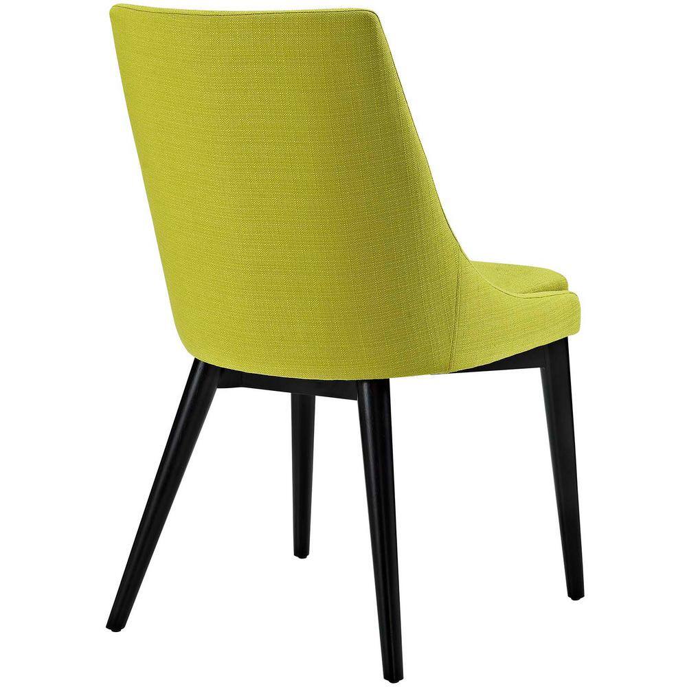 Viscount Wheatgrass Upholstered Parsons Side Chair with Black Wood Legs