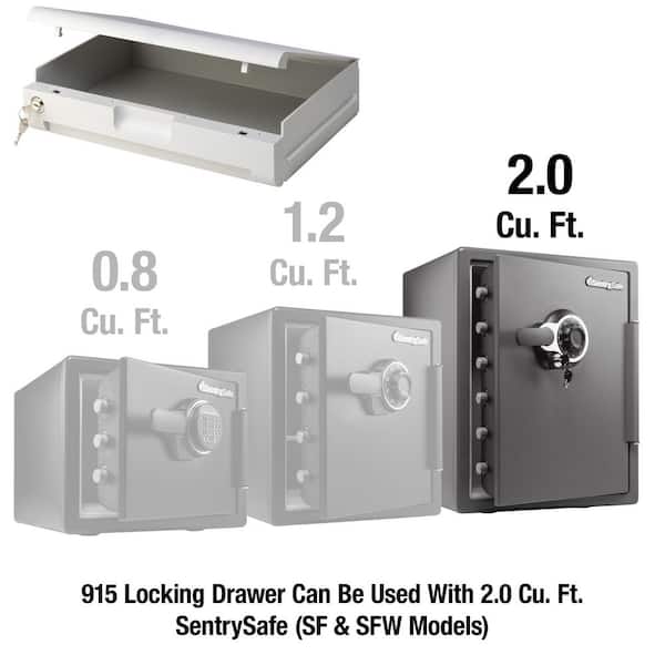Locking Drawer Insert Accessory, for 1.6 and 2.0 cu. ft. Fireproof & Waterproof Safes