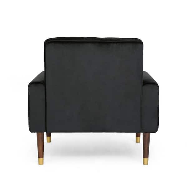 Noble House Bourchier Modern Glam, Black Arm Chair