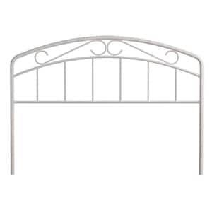 Jolie White Full/Queen Arched Scroll Headboard