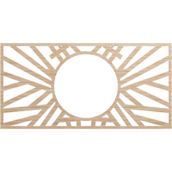 Ekena Millwork 0.25 in. x 40 in. x 20 in. Wood (Alder) Medallion Moulding