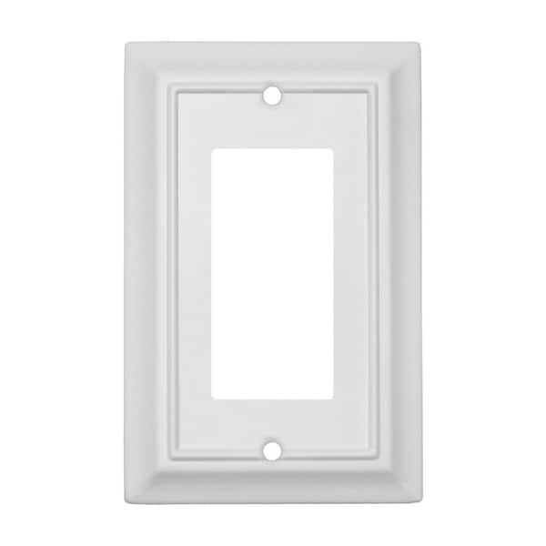 AMERELLE Sydney 1 Gang Satin White Decorator/Rocker Metal Wall Plate ...
