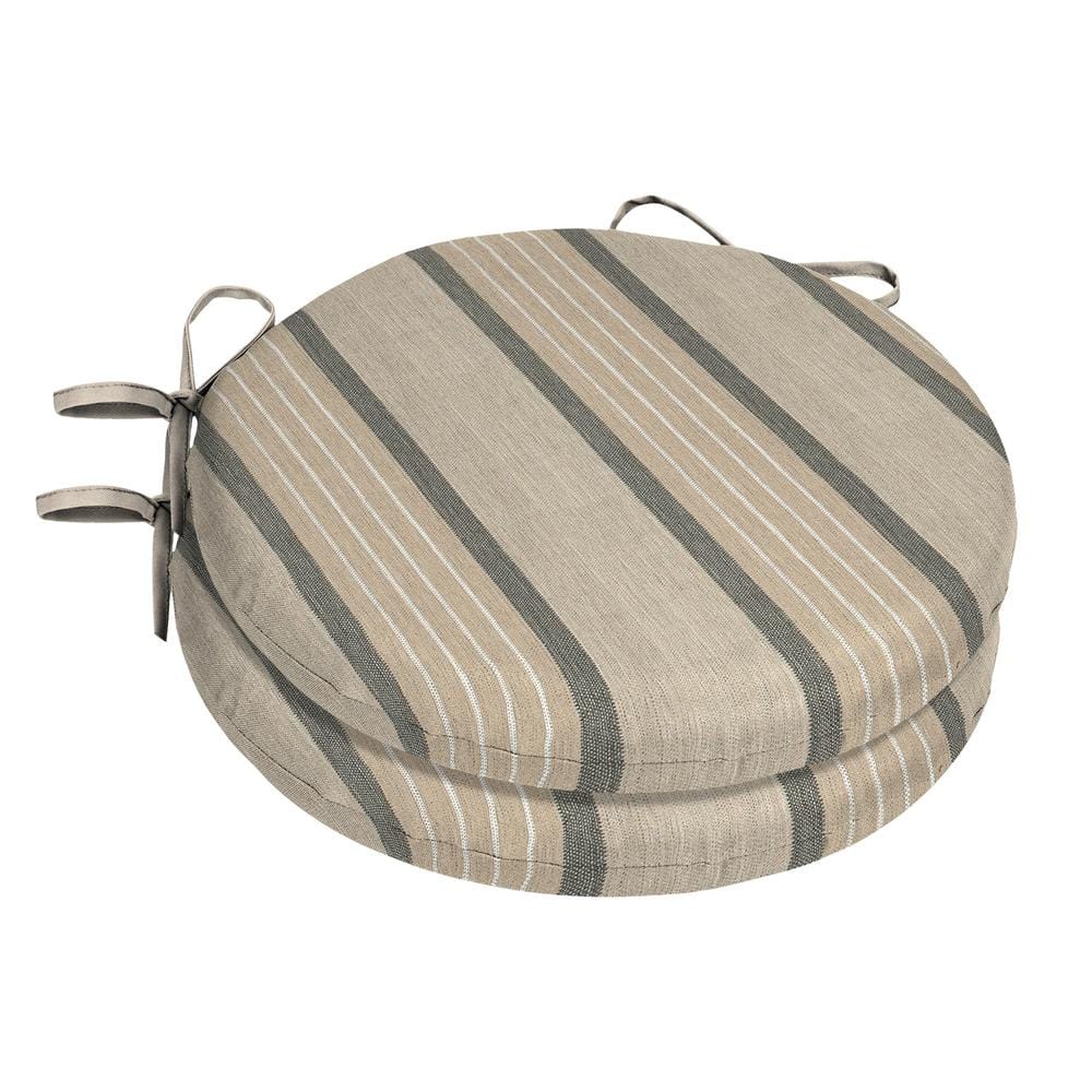 Home Decorators Collection 15 X 15 Sunbrella Cove Pebble Round Outdoor Chair Cushion 2 Pack Ah20460b D9d2 The Home Depot