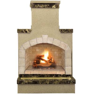 48 in. Propane Gas Outdoor Fireplace in Porcelain Tile