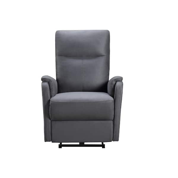 FUFU&GAGA 37.4 in. H Gray Ottoman Lounge Recliner Chair and Tiltable High  Grade Chair with Foot Stool KF200237-01 - The Home Depot