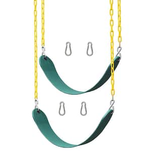 Green Playground Swing Set Outdoor Swing and Chain Set (2-Pack)