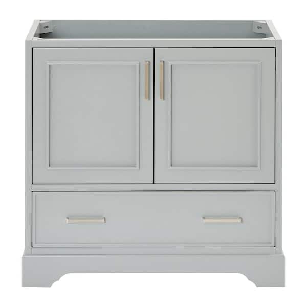 Stafford 36.75 in. W x 21.5 in. D x 34.5 in. H Bath Vanity Cabinet without Top in Gray