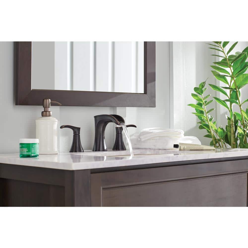 Tuscan Bronze 8-Inch Widespread Double Handle Bathroom Faucet