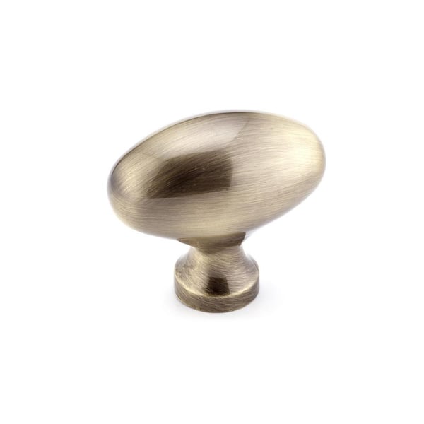 Richelieu Hardware Laurier Collection 2 in. (50 mm) x 1-1/8 in. (28 mm) Antique English Traditional Cabinet Knob