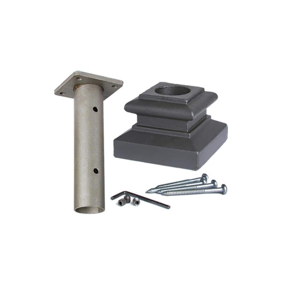 HOUSE OF Satin Black 16.3.14 Newel Mounting Kit for 13/16 in