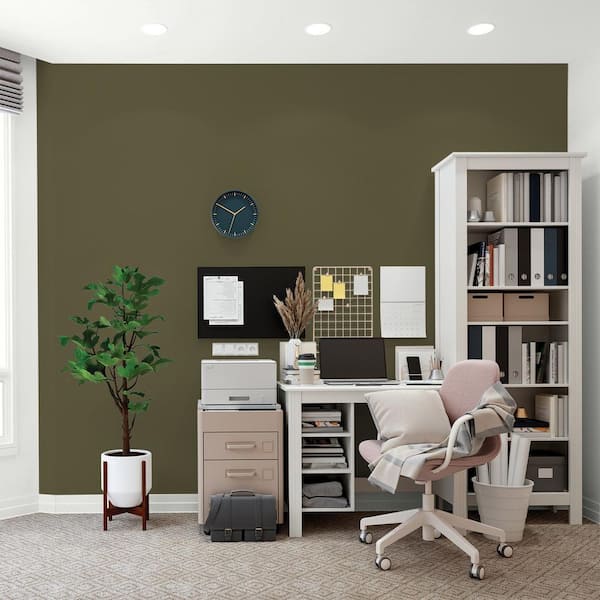Glidden Premium 1 qt. PPG1113-7 Olive Green Flat/Matte Interior