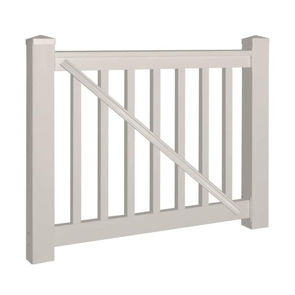 Vanderbilt 3.5 ft. H x 5 ft. W Tan Vinyl Railing Gate Kit