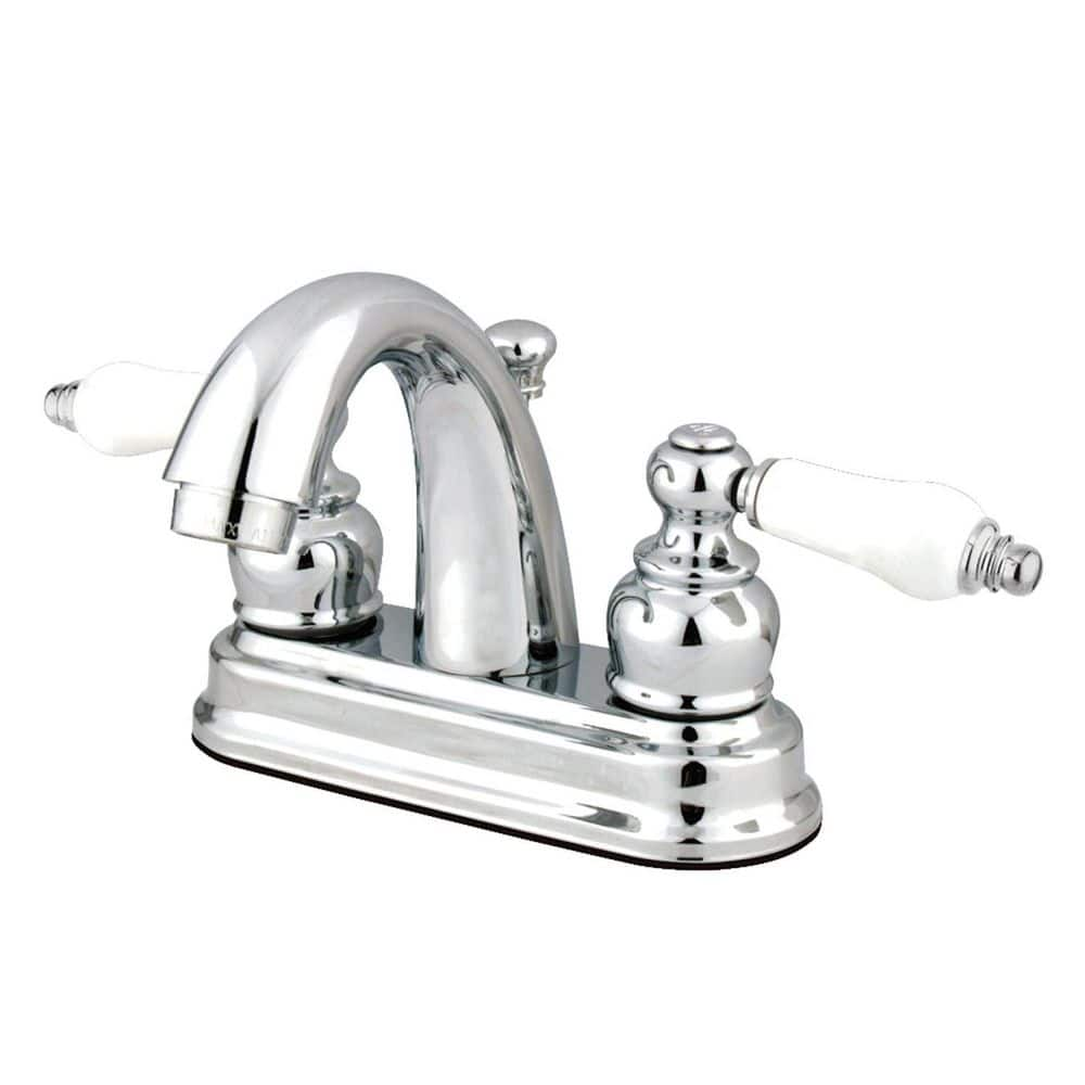 Kingston Brass Restoration 4 In. Centerset 2-Handle Bathroom Faucet ...