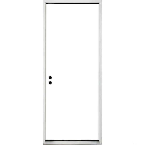 36 in. x 80 in. Flush RHIS 20 Min Fire-Rated Double Bore House-to-Garage Unfinished Prehung Interior Door w/ Nkl Hinge