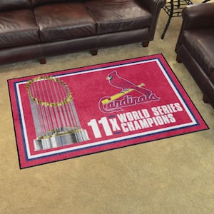 St. Louis Cardinals Red Dynasty 4 ft. x 6 ft. Plush Area Rug
