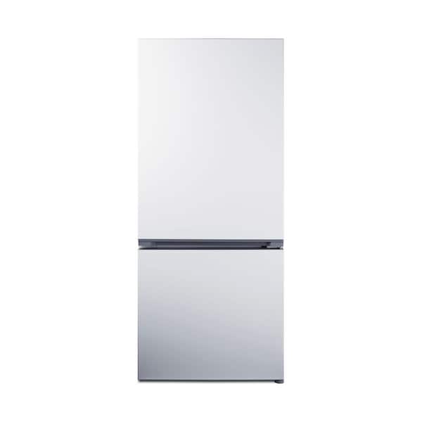 30 in. W 16.1 cu. ft. Bottom Freezer Refrigerator in White, Counter Depth