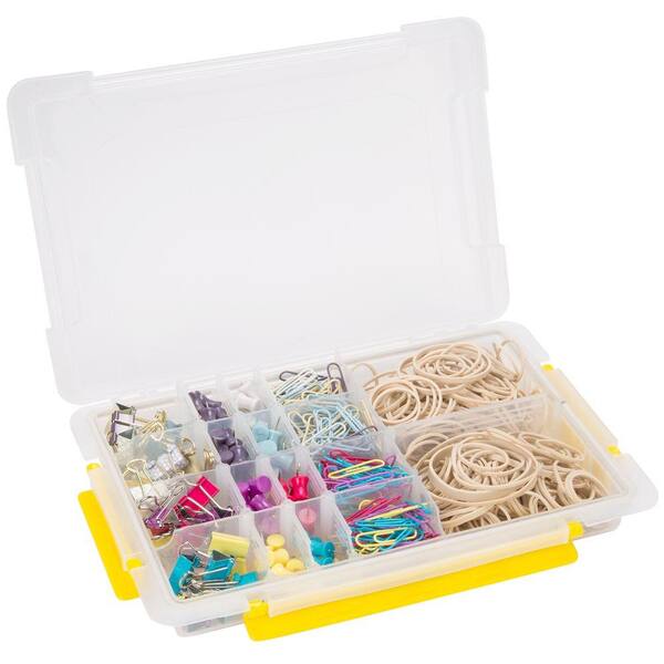 Stackable Small Parts Organizer Storage 6 Tool Box Set 13.75 Inch 73 Compartment