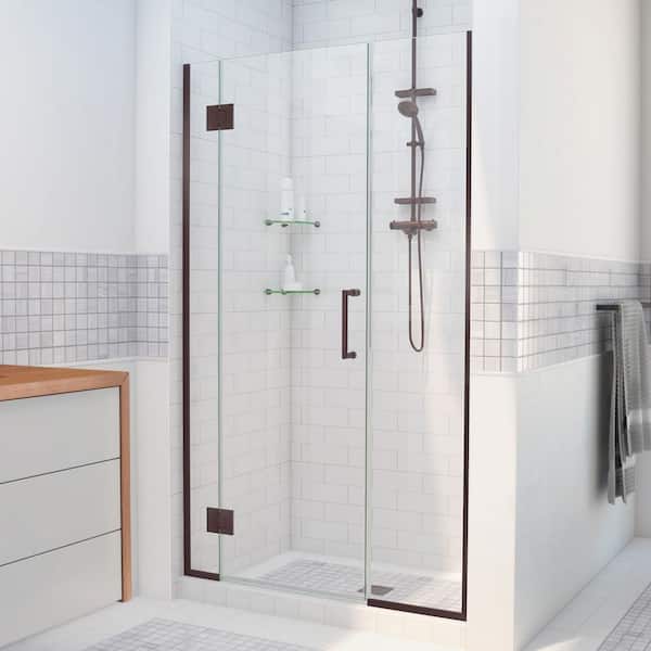 DreamLine Unidoor-X 51.5 to 52 in. x 72 in. Frameless Hinged Shower Door in Oil Rubbed Bronze