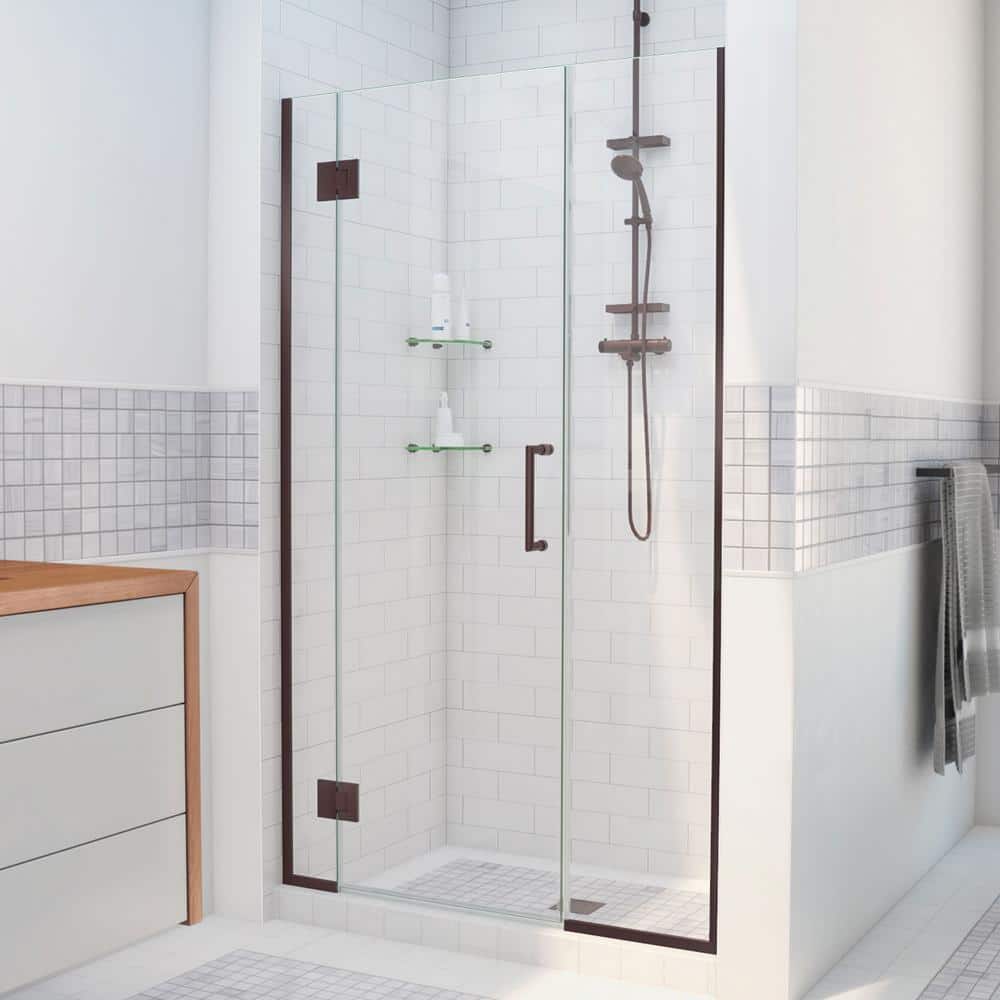 Unidoor-X 72.5 to 73 in. x 72 in. Frameless Hinged Shower Door in Oil Rubbed Bronze price history on PriceWatchPro
