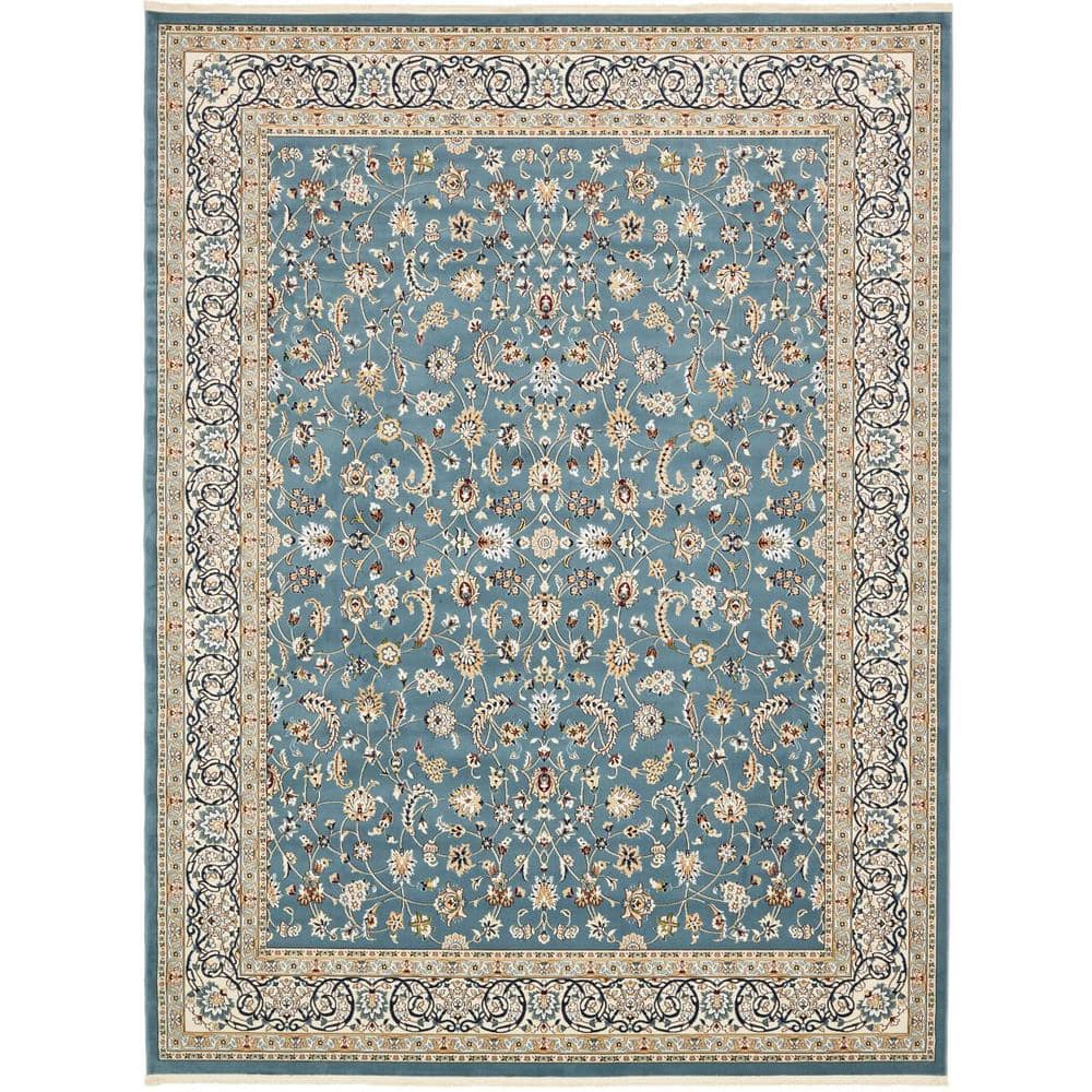 Narenj Collection Area Rug - Leeds (10 ft. x 13 ft. Rectangle Blue/Burgundy) price history on PriceWatchPro