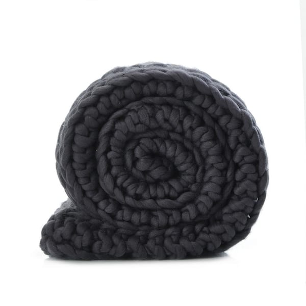 Black best sale grey throw