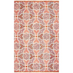 Aspen Pink/Orange 5 ft. x 8 ft. Geometric Area Rug