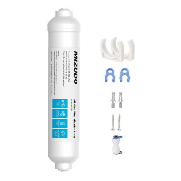Alkaline Remineralization Water Filter Cartridge Replacement for Reverse Osmosis System, 1/4 in. Quick Connect
