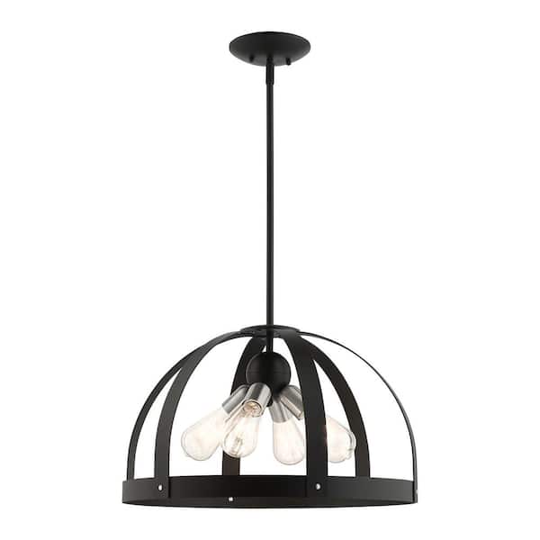AVIANCE LIGHTING Meadowalk 4-Light Textured Black Pendant Chandelier