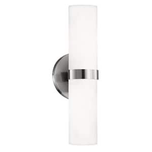 Milano 15-in 1 Light 17-Watt Brushed Nickel Integrated LED Wall Sconce