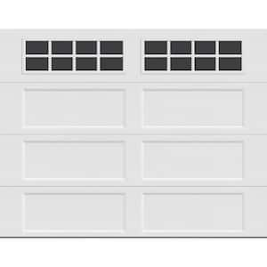 Bridgeport Steel Extended Panel 9ft. x 7ft. Insulated 12.9 R-Value White Garage Door with windows