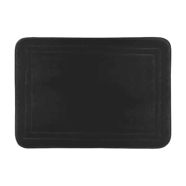 Elle Black 17 in. x 24 in. Memory Foam Mat