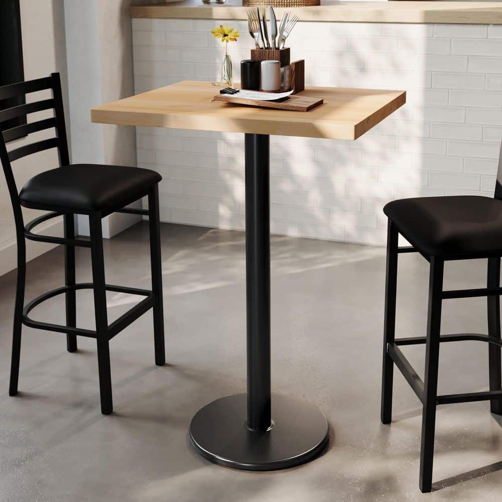 Carnegy Avenue Bennett 42 in. H Natural Top/Black Base Rectangle