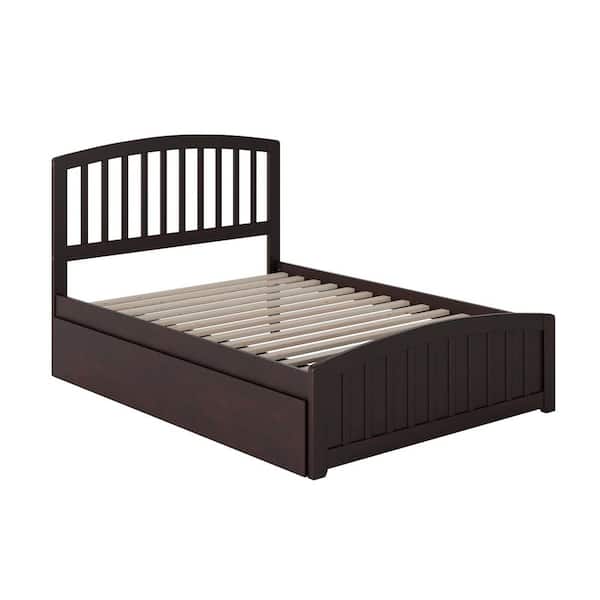 Richmond Espresso Full Solid Wood Storage Platform Bed with Matching Foot Board with 2 Bed Drawers