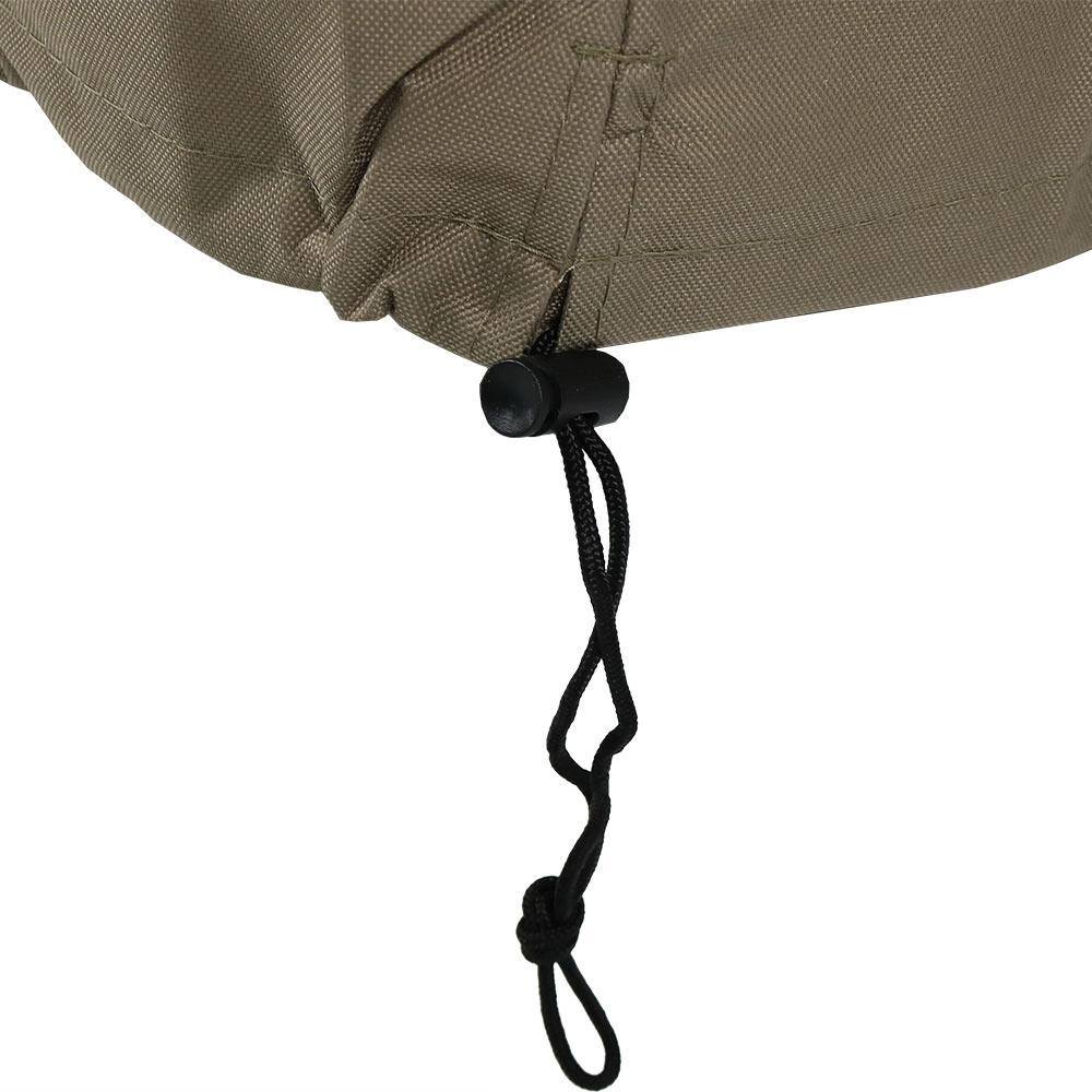 Khaki Heavy-Duty Polyester 5-Foot Firewood Log Rack Cover