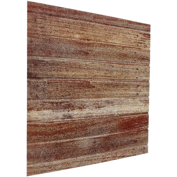Designer Panel 1015 Wood 2 ft. x 2 ft. PVC Textured Faux Wood Plank Drop in Ceiling Tile (100 sq. ft./case)