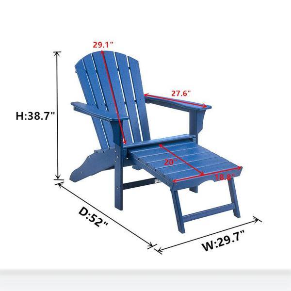 Balcony adirondack online chair with footrest