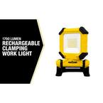 1700 Lumens Rechargeable Clamping Work Light, Yellow