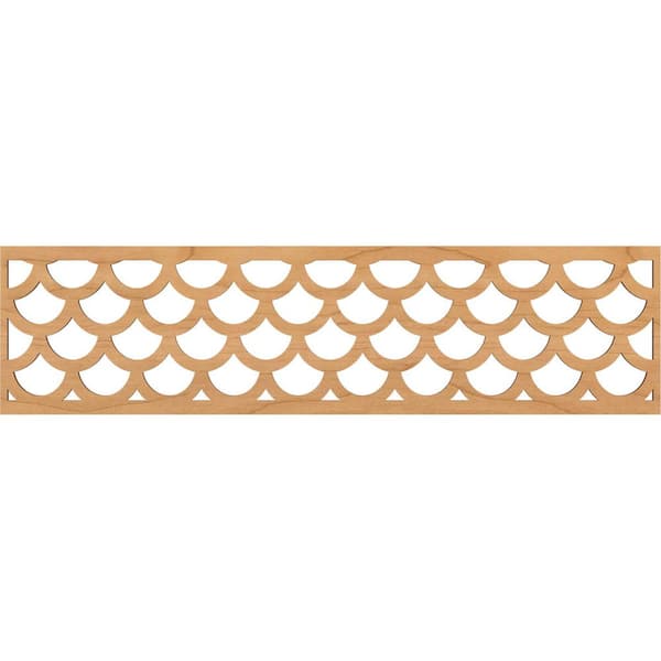 Ekena Millwork Hudson Fretwork 0.25 in. D x 47 in. W x 12 in. L Maple Wood Panel Moulding