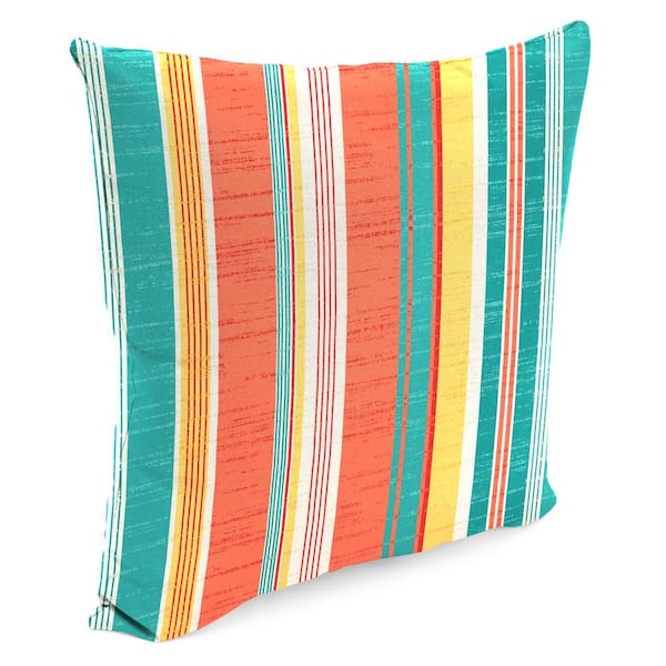 Jordan 9950PK1-4243D 18 x 18 in. Outdoor Pillow in Covert Stripe Fiesta