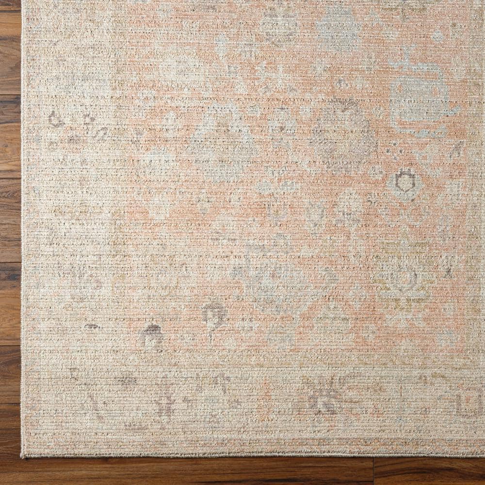 Marlene Vintage Pink Rectangular 3'10" x 5'7" Machine-Woven Area Rug