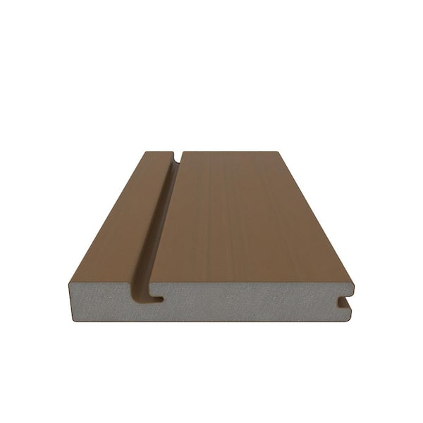 NewTechWood UltraShield Naturale Peruvian Teak Composite Hybrid Deck Board Sample
